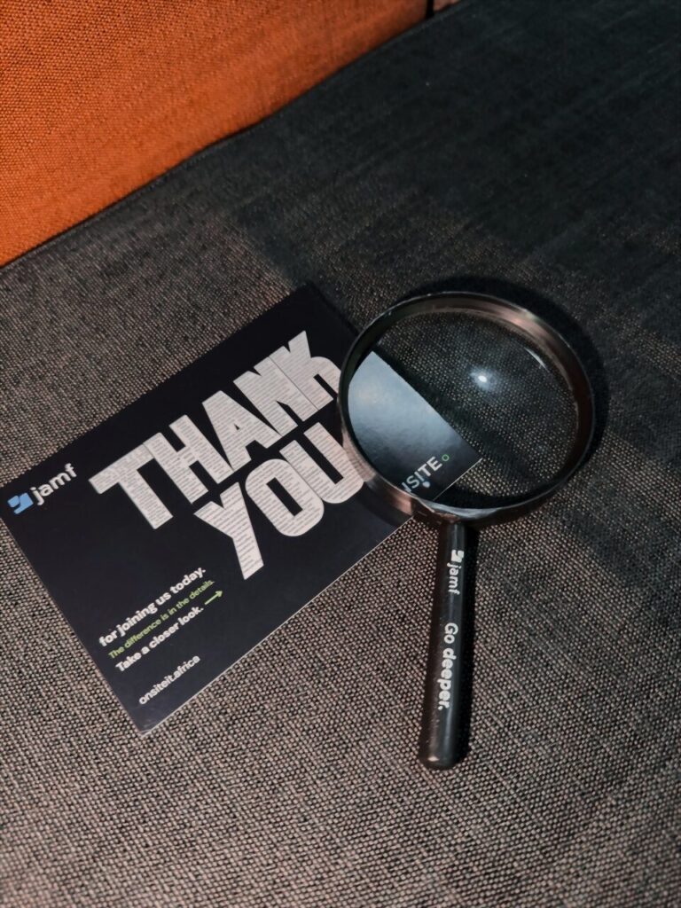 Onsite IT thank-you gift detail from the AI Governance workshops
